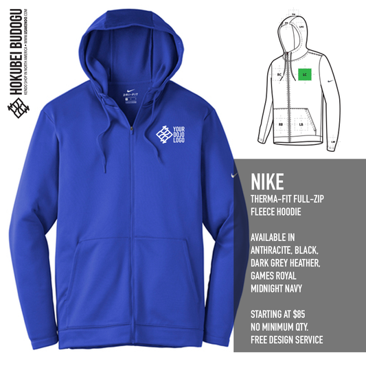 Custom Jacket - Nike Therma-FIT Full-Zip Fleece Hoodie
