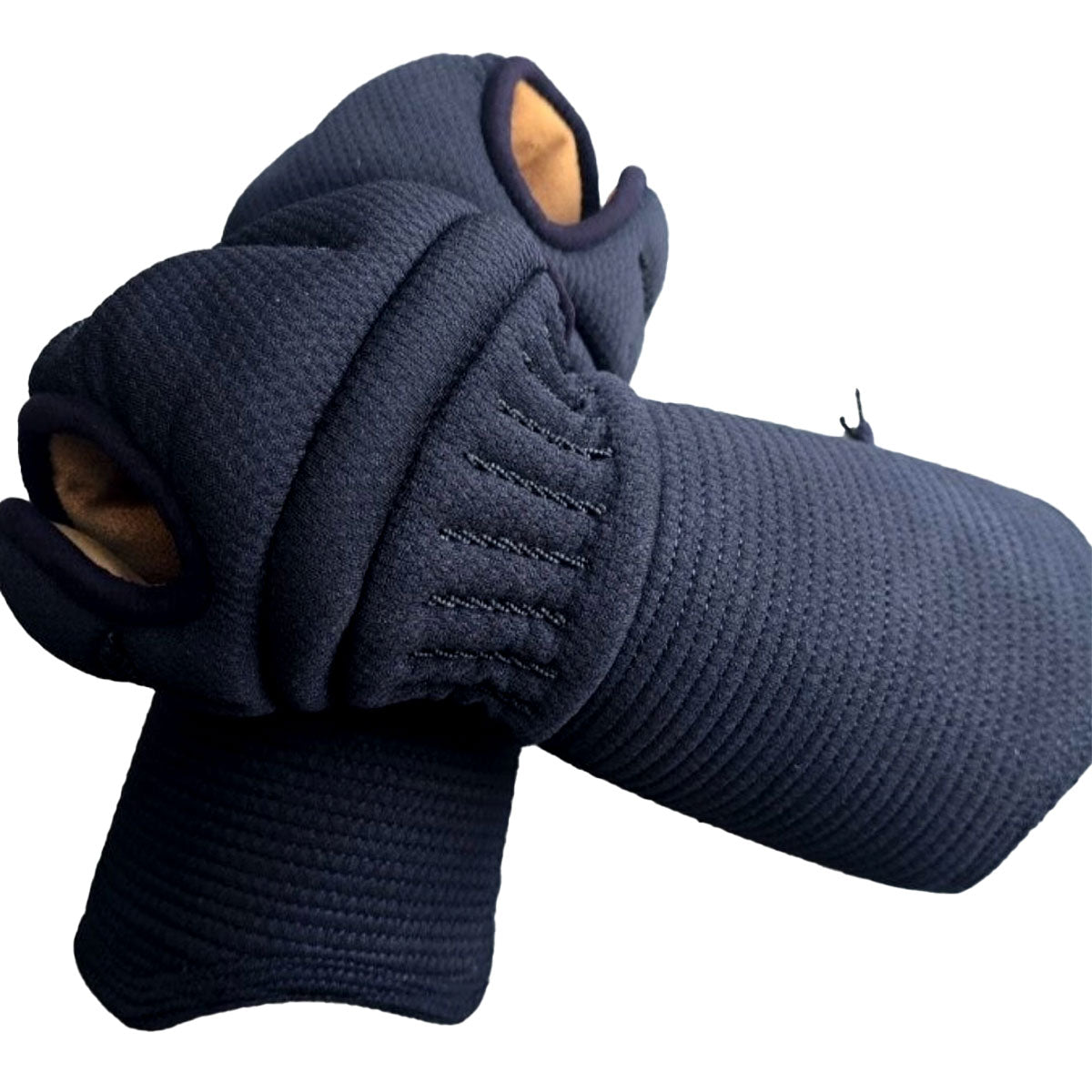Budget-friendly kendo kote pair, machine washable 6mm orizashi design made with durable polyester blend. Non-indigo dyed material prevents blue bleeding on skin, ideal for daily practice and easy weekend wash for improved hygiene.