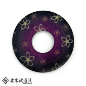 Hasegawa Monyou Tsuba - Purple Sakura- Hokubei Budogu - Kendo Shop in USA